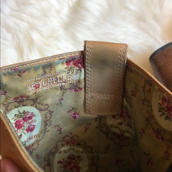 Seychelles Mid-Calf Leather Camel Boots, US 7.5 - Picture 6 of 7